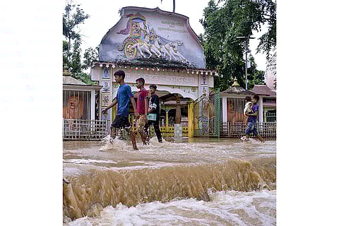 Flooded area at Kampur